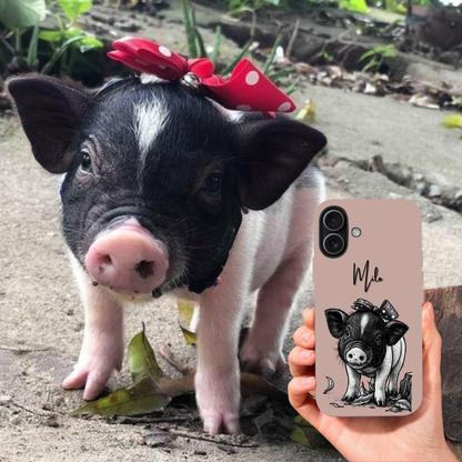 Custom Black & White Pet Phone Case for iPhone 17 by YingMart – Custom Photo Personalized Pet Line Art Design with Pet Name