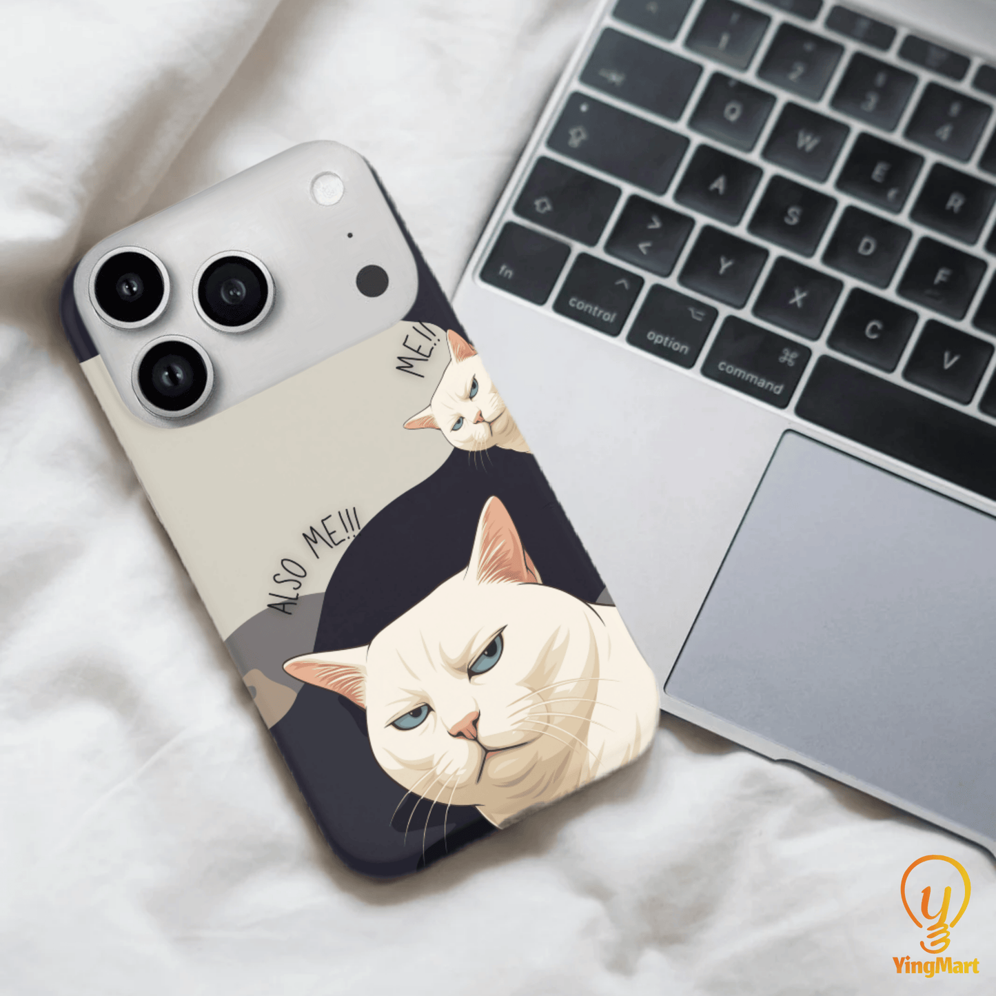 "Also Me" Design Custom Pet iPhone 17 Case – 4 Colors & 4 Patterns by YingMart, Personalized Pet Portrait Protective Cover for Dog Lovers