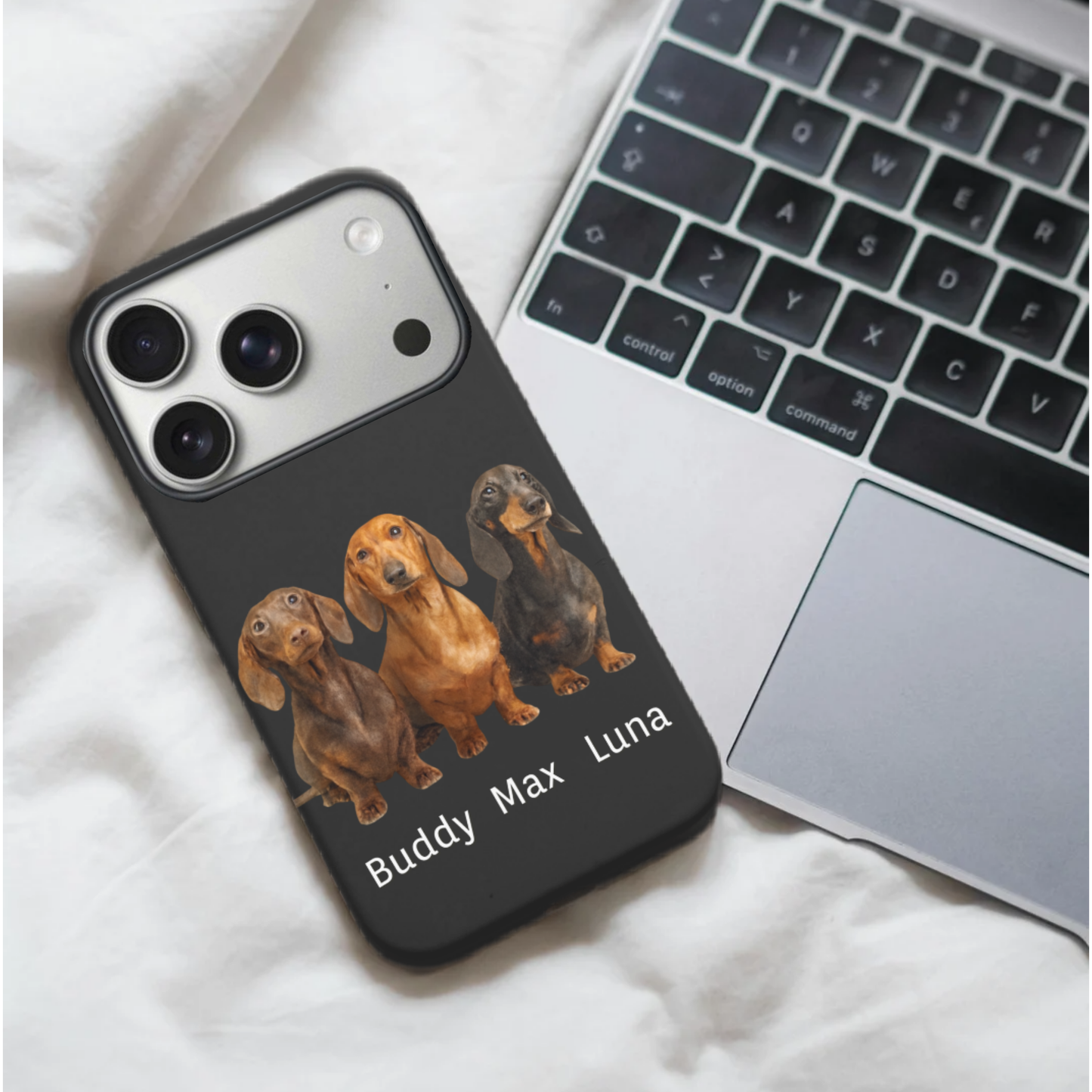 Custom Pet Phone Case for iPhone 17 by YingMart – Personalized Photo Cover with Pet Image & Name, Protective Case for Pet Lovers