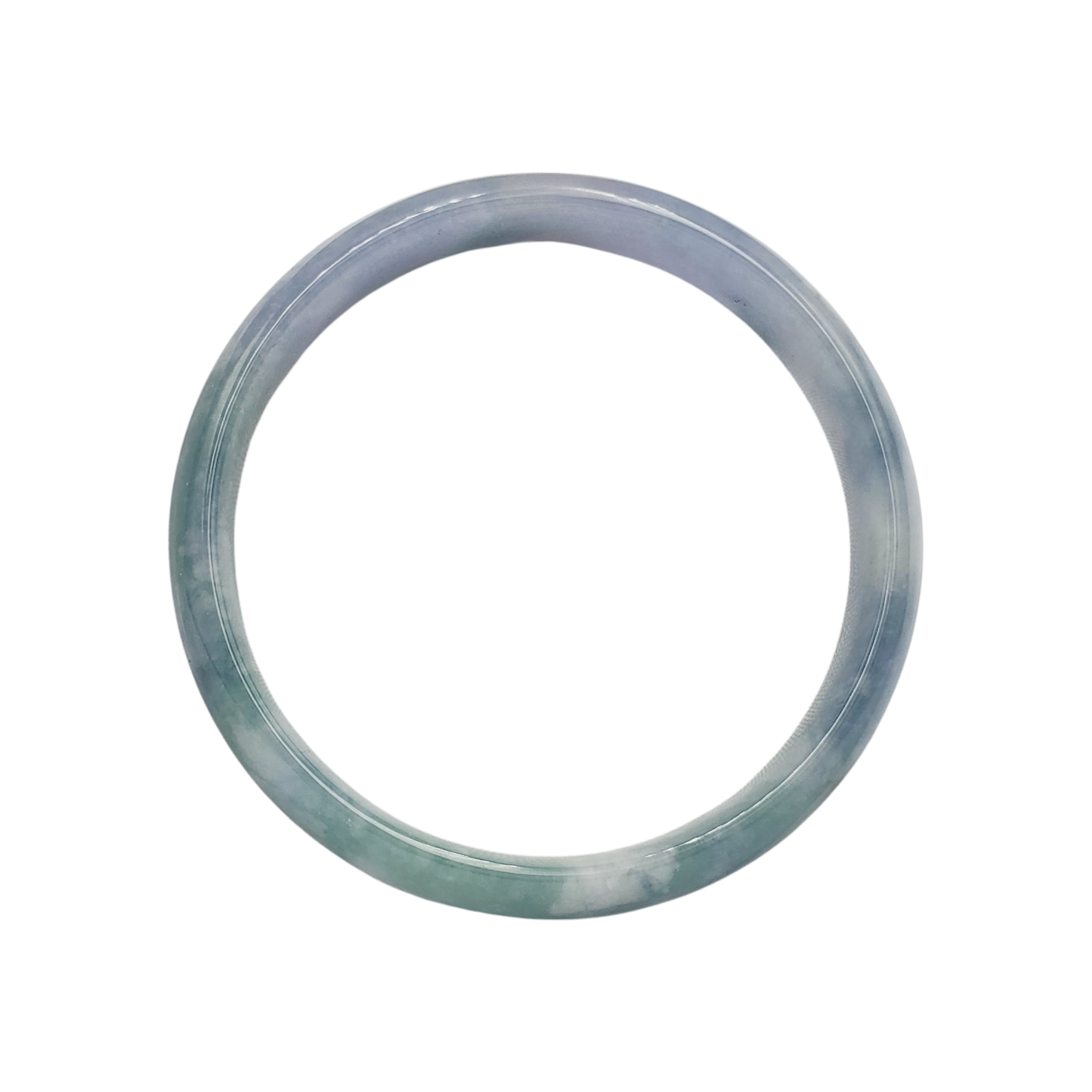 High Quality 50–60mm Natural-Colour Jade Light Purple Blue Bangle Bracelets Feng Shui Jewelry Gift for Her Mom Grandma Personalized