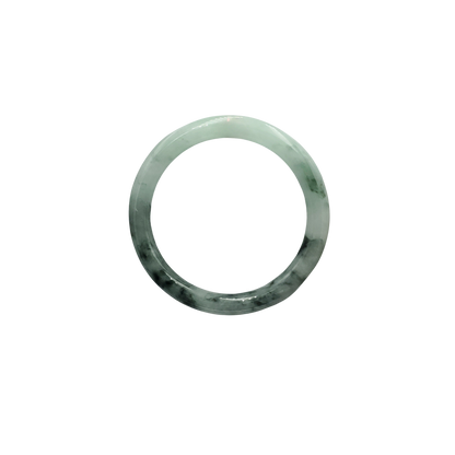 High Quality 48–72mm Natural-Colour Jade White Black Veins Bangle Bracelets Gift for Her Mom Grandma Feng Shui Personalized Jewelry