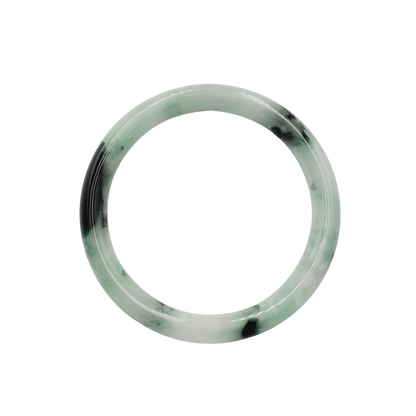 High Quality 48–72mm Natural-Colour Jade White to Light Green Bangle Gift for Her Grandma Mom Feng Shui Black Spot Personalized