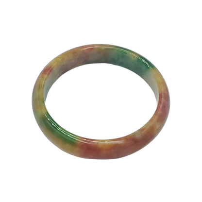 High Quality 48–72mm Jadeite Jade Orange Yellow Green Spot Bangle Gift for Her Mom Grandma Feng Shui Personalized Jewelry