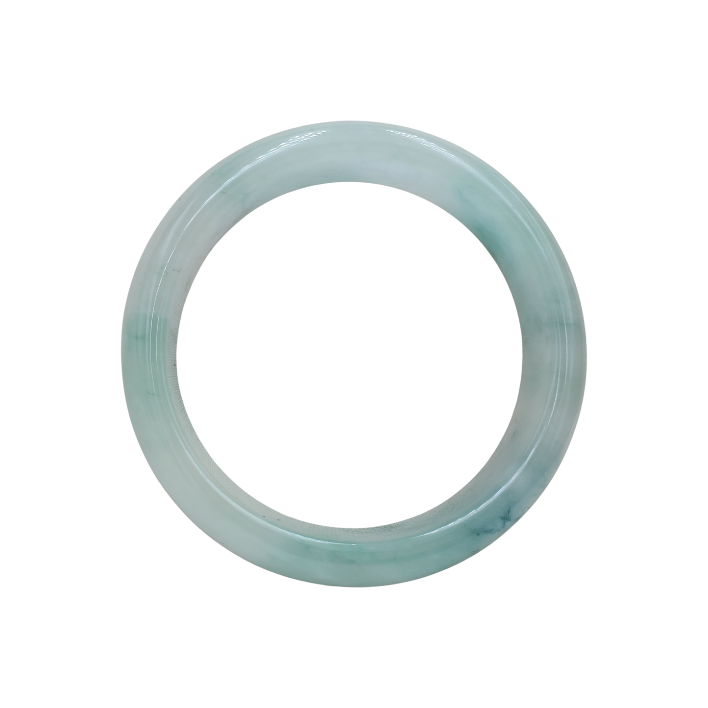 High Quality 48–72mm Natural-Colour Jade White to Blue Floating Veins YingMart Bangle Bracelets Gift for Her Grandmother Sister Mens