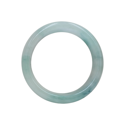 High Quality 48–72mm Natural-Colour Jade White to Blue Floating Veins YingMart Bangle Bracelets Gift for Her Grandmother Sister Mens