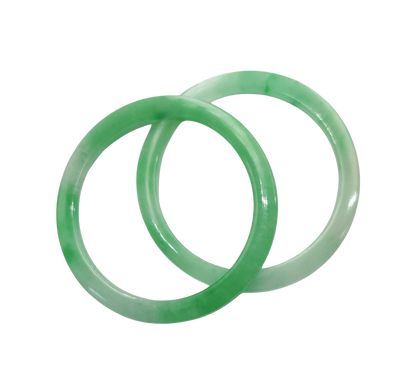 High Quality 48–72mm Natural-Colour Jade Green White Bangle Gift for Her Mom Grandma Feng Shui Personalized Bracelets Jewelry