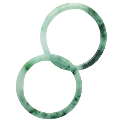 High Quality 48–72mm Natural-Colour Jade White Green Black Spot Bangle Gift for Her Mom Grandma Feng Shui Personalized Jewelry