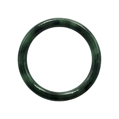 High Quality 48–60mm Jadeite Jade Round Green Olive Black YingMart Bangle Gift for Her Mother Mens Sister Feng Shui