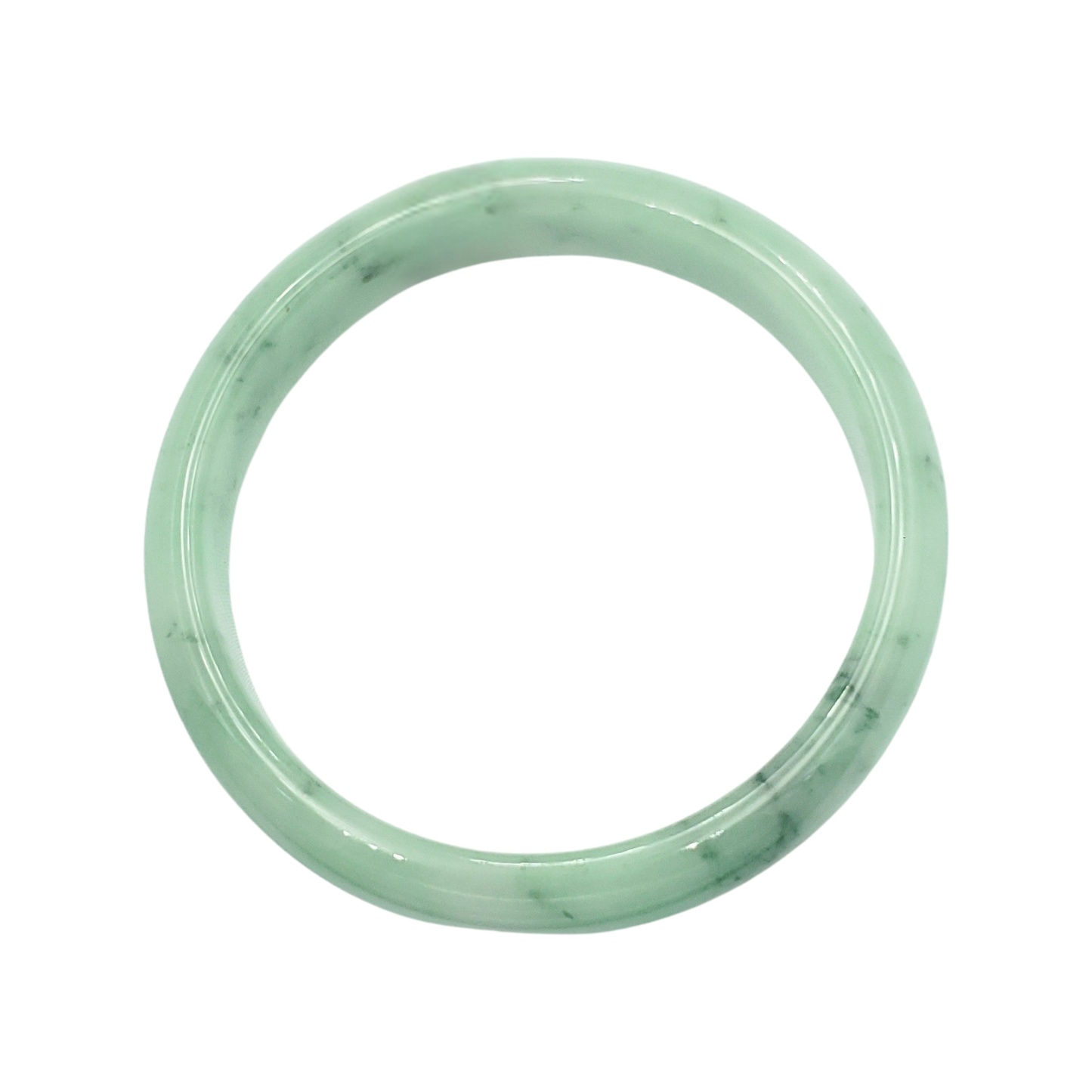 High Quality 48–72mm Natural-Colour Jade Cert No. B Green White YingMart Jadeite Bangle Bracelets Gift for Her Mother Grandma Mens