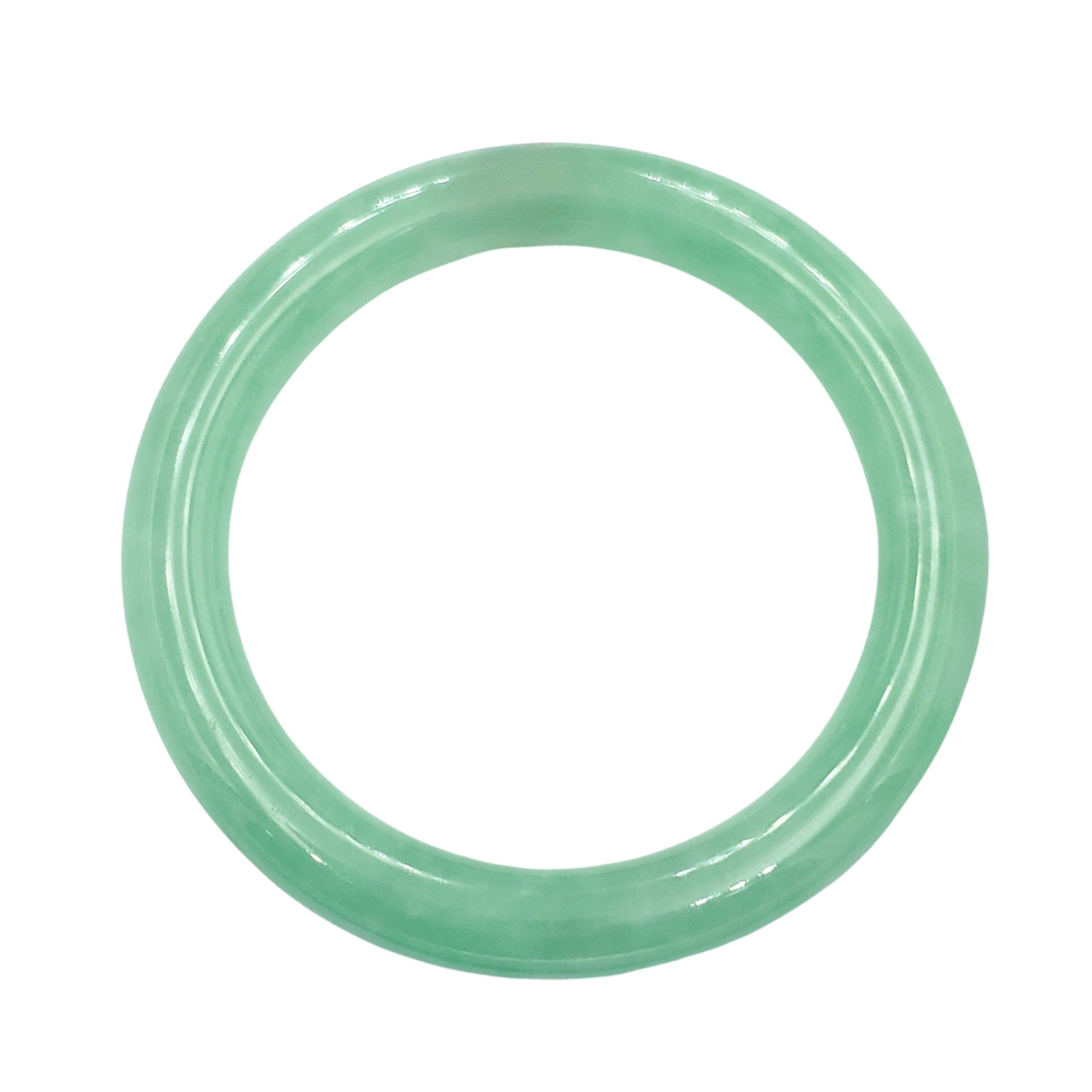 High Quality 48–72mm Jadeite Jade Light Green to Green YingMart Bangle Bracelets Gift for Her Mom Sister Grandma Feng Shui