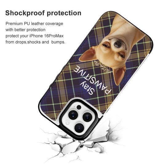 YingMart Stay PAWSITIVE Customized Pet Phone Case for Apple iPhone 16