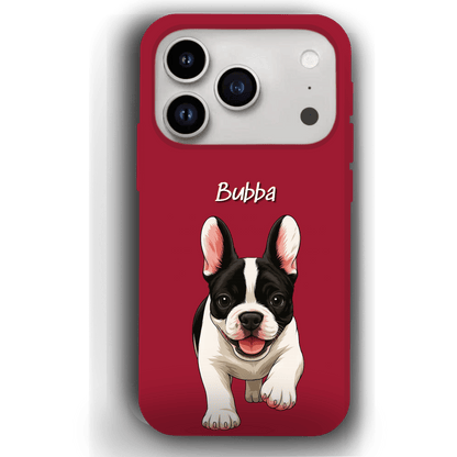 Custom Pet Phone Case for iPhone 17 by YingMart – Personalized Photo Cover with Pet Image & Name, Protective Case for Pet Lovers
