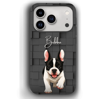 Custom Pet Phone Case for iPhone 17 by YingMart – Personalized Photo Cover with Pet Image & Name, Protective Case for Pet Lovers