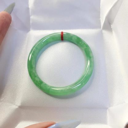 Yingmart 38-46mm Baby Size Green Natural Jadeite Jade Bangle Bracelet, Real Gemstone Bracelet, Vintage Jewelry, Birthday Gift