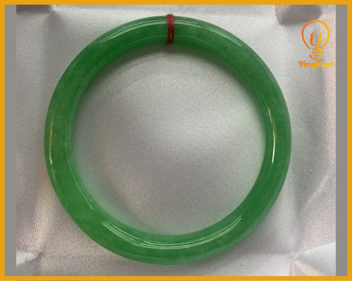 Green Jadeite Jade Bangle Bracelet 45–75mm | Vintage Gemstone Jewelry for Men – Mother's Day gift – Elegant Gift Bracelet for Sister Grandma