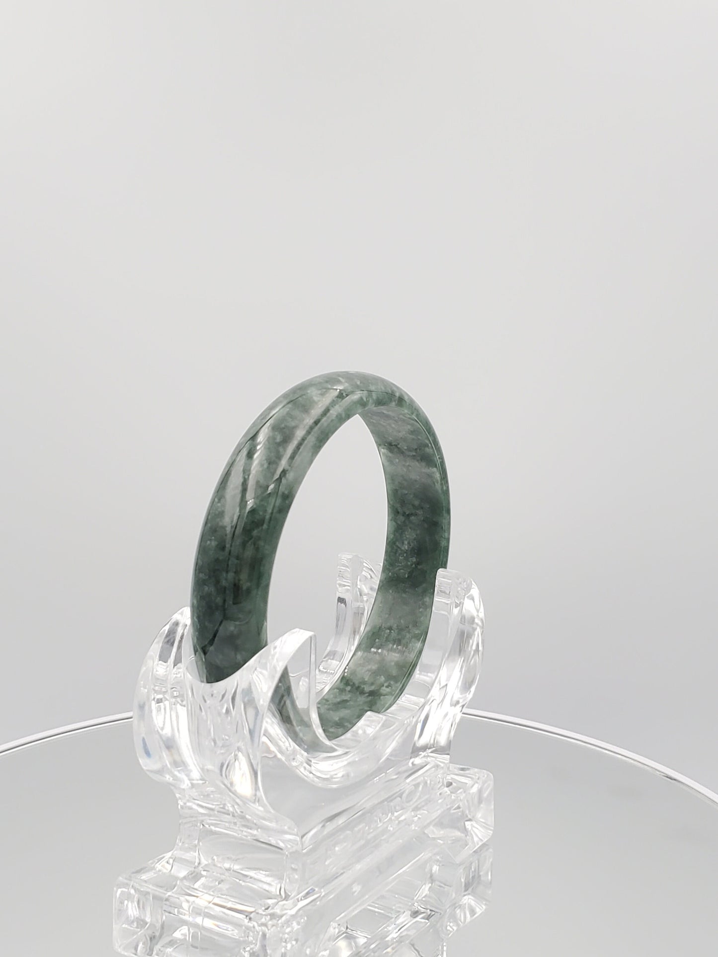 Yingmart 64mm Green Natural Jadeite Jade Bangle Bracelets, Real Gemstone Bracelet, Vintage Jewelry