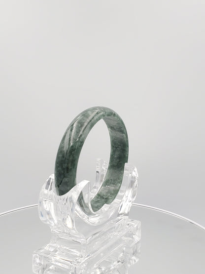 Yingmart 64mm Green Natural Jadeite Jade Bangle Bracelets, Real Gemstone Bracelet, Vintage Jewelry