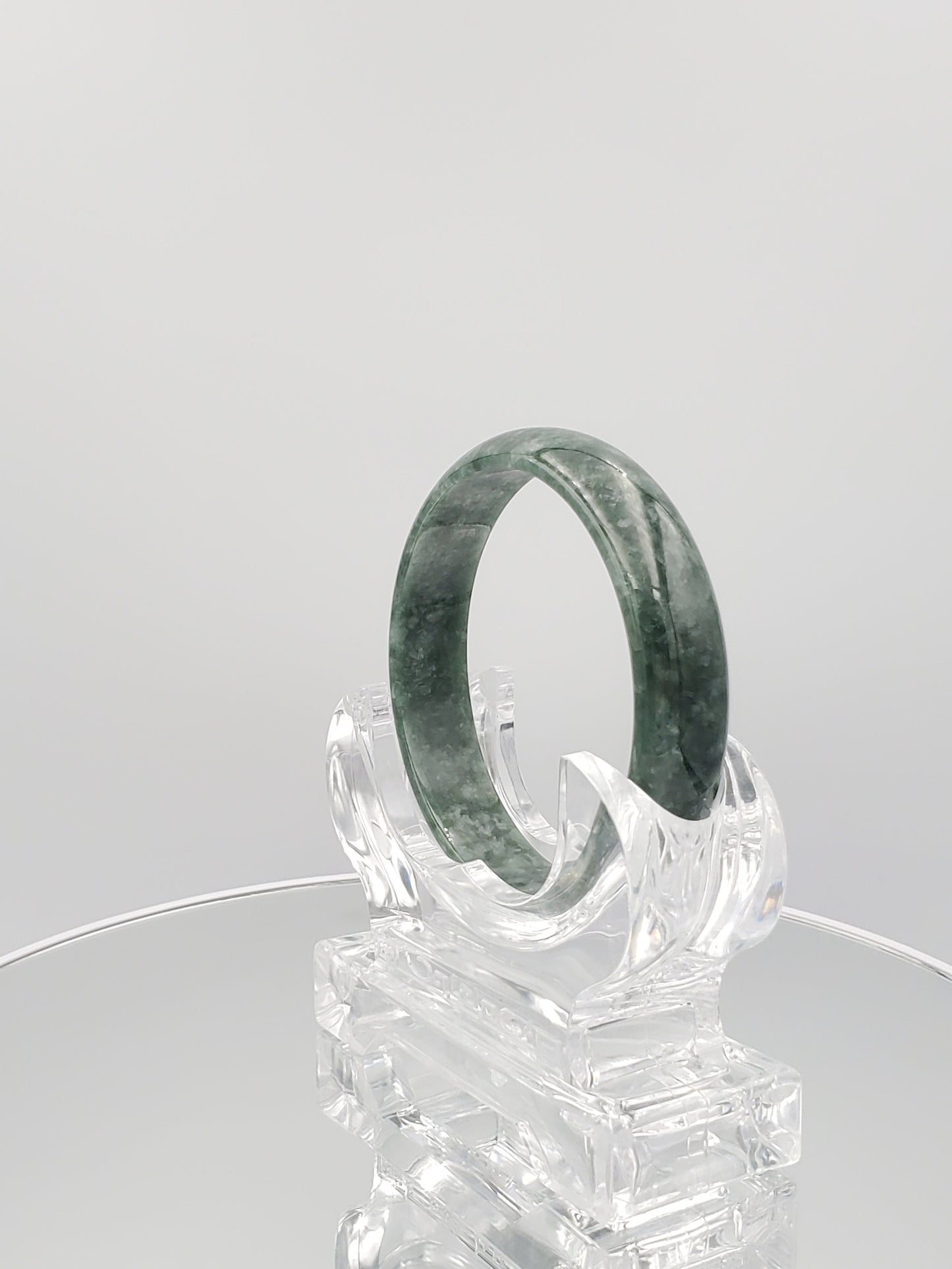 Yingmart 64mm Green Natural Jadeite Jade Bangle Bracelets, Real Gemstone Bracelet, Vintage Jewelry