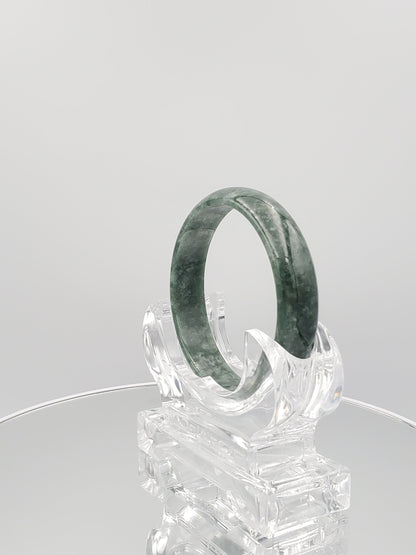 Yingmart 64mm Green Natural Jadeite Jade Bangle Bracelets, Real Gemstone Bracelet, Vintage Jewelry