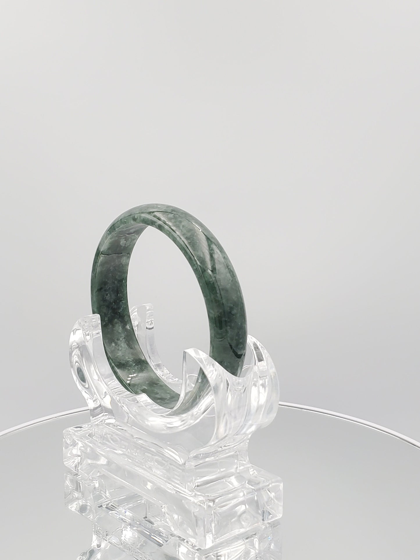 Yingmart 64mm Green Natural Jadeite Jade Bangle Bracelets, Real Gemstone Bracelet, Vintage Jewelry