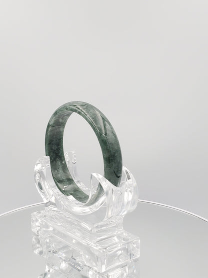 Yingmart 64mm Green Natural Jadeite Jade Bangle Bracelets, Real Gemstone Bracelet, Vintage Jewelry
