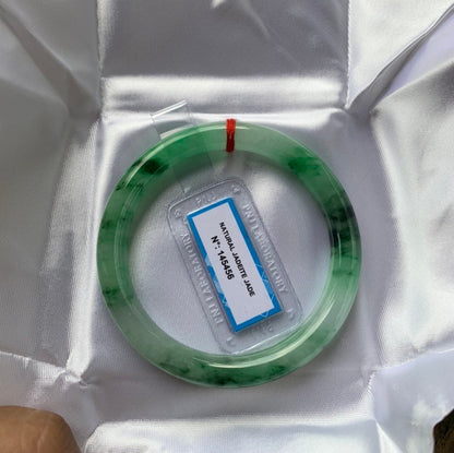 Certified 47-75mm PNJ Jade Bangle Bracelet, Natural Color Green Jade Jewelry for Men, Women, Grandmother, Sister – Timeless Style & Elegance