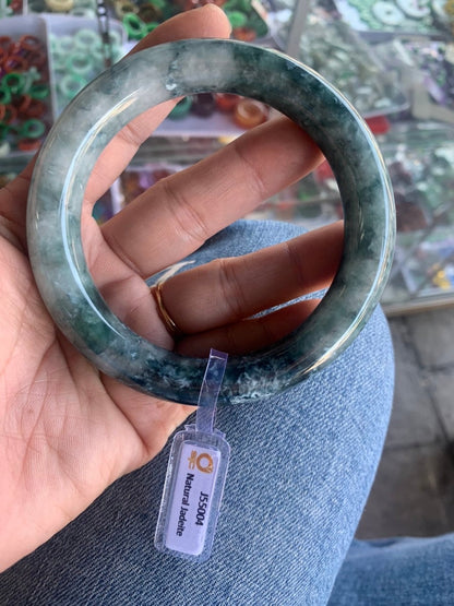 Yingmart Certified 60mm-72mm 100% Natural Genuine Jade Men Women Bangle Bracelets, Real Gemstone Bracelet, Vintage Jewelry