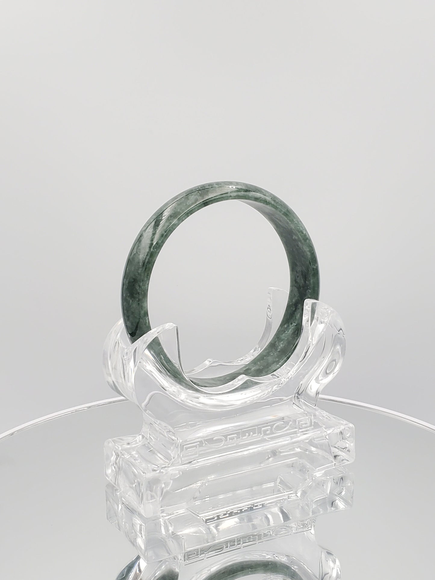 Yingmart 64mm Green Natural Jadeite Jade Bangle Bracelets, Real Gemstone Bracelet, Vintage Jewelry