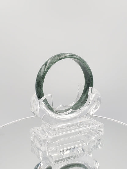 Yingmart 64mm Green Natural Jadeite Jade Bangle Bracelets, Real Gemstone Bracelet, Vintage Jewelry