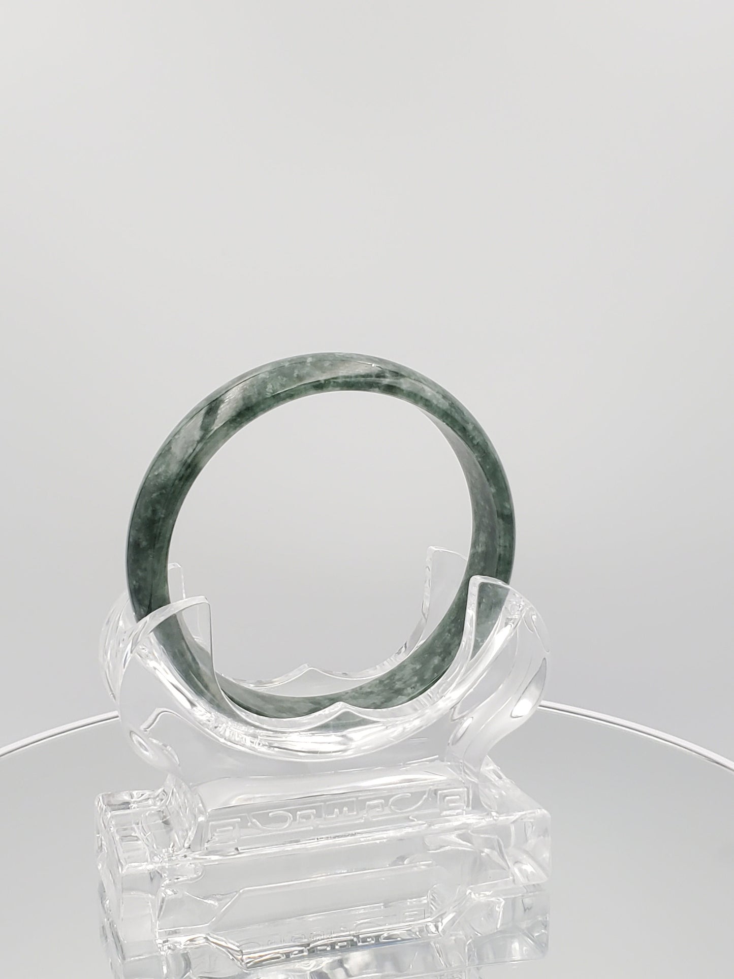 Yingmart 64mm Green Natural Jadeite Jade Bangle Bracelets, Real Gemstone Bracelet, Vintage Jewelry