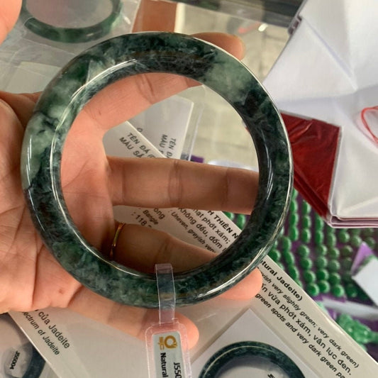 Yingmart Certified Extra Big Size Men Bangle 62-73mm 100% Natural Genuine Jade Bangle Bracelets, Real Gemstone Bracelet, Vintage Jewelry