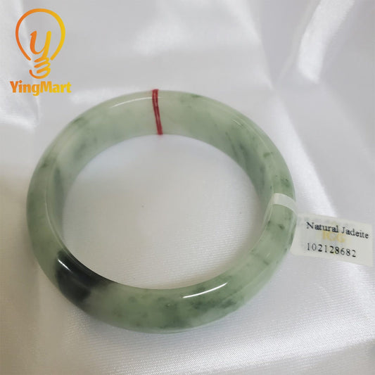 Yingmart 53mm IGG Certified Natural Color Natural Jadeite Jade Thick Bangle Bracelet,Real Gemstone Bracelet, Vintage Jewelry 102128682