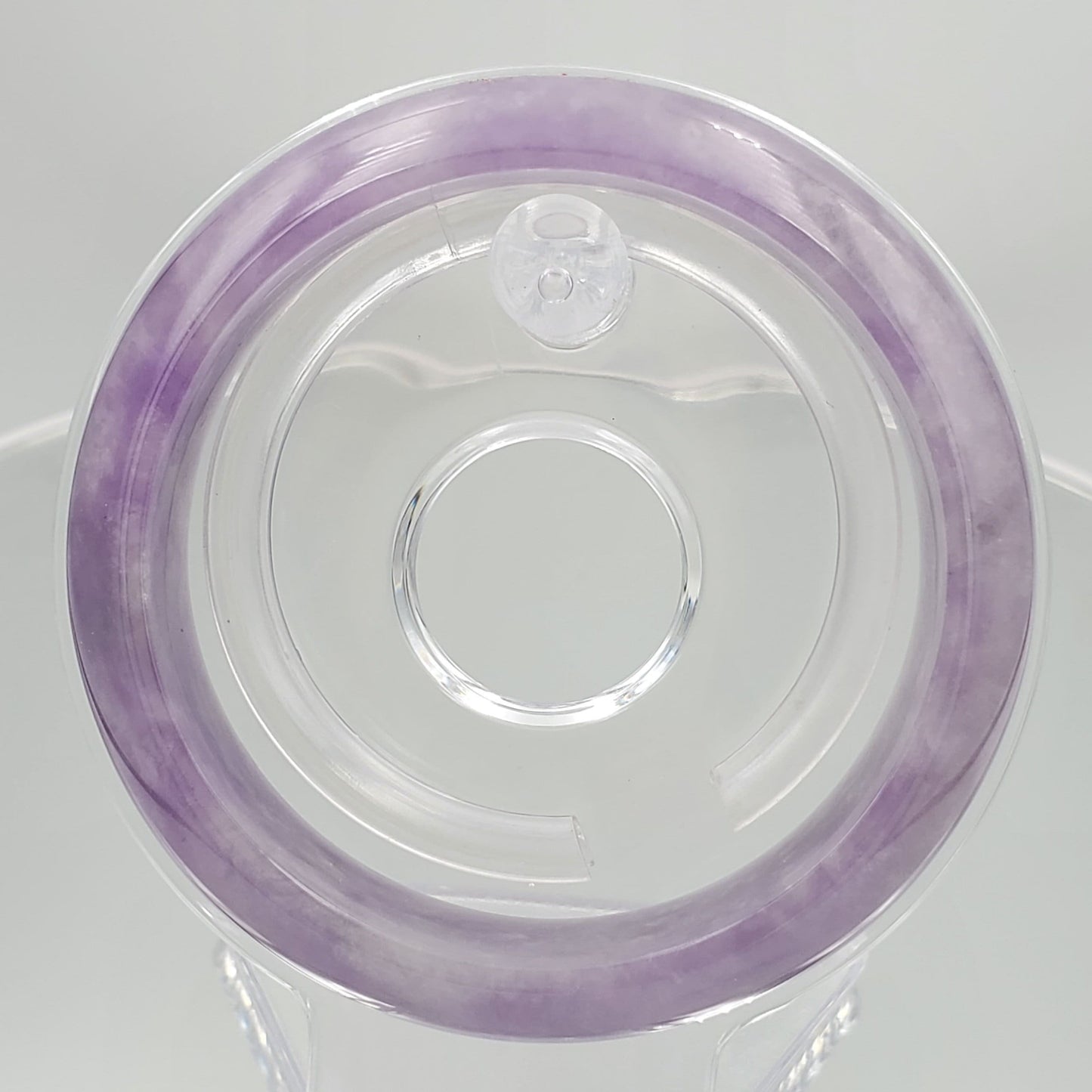 Yingmart 48-64mm Ice Purple Jadeite Jade Bangle, Elegant Princess Bracelet for Female Mom Girlfriend, Vintage, Chirstmas