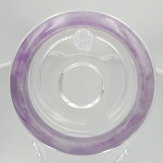 Yingmart 48-64mm Ice Purple Jadeite Jade Bangle, Elegant Princess Bracelet for Female Mom Girlfriend, Vintage, Chirstmas