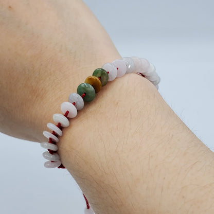 Yingmart Baby Natural Jadeite Jade Small Donut Adjustable Bracelets, Vintage Jewelry for |Infants|Kids|Child|Female|Girls
