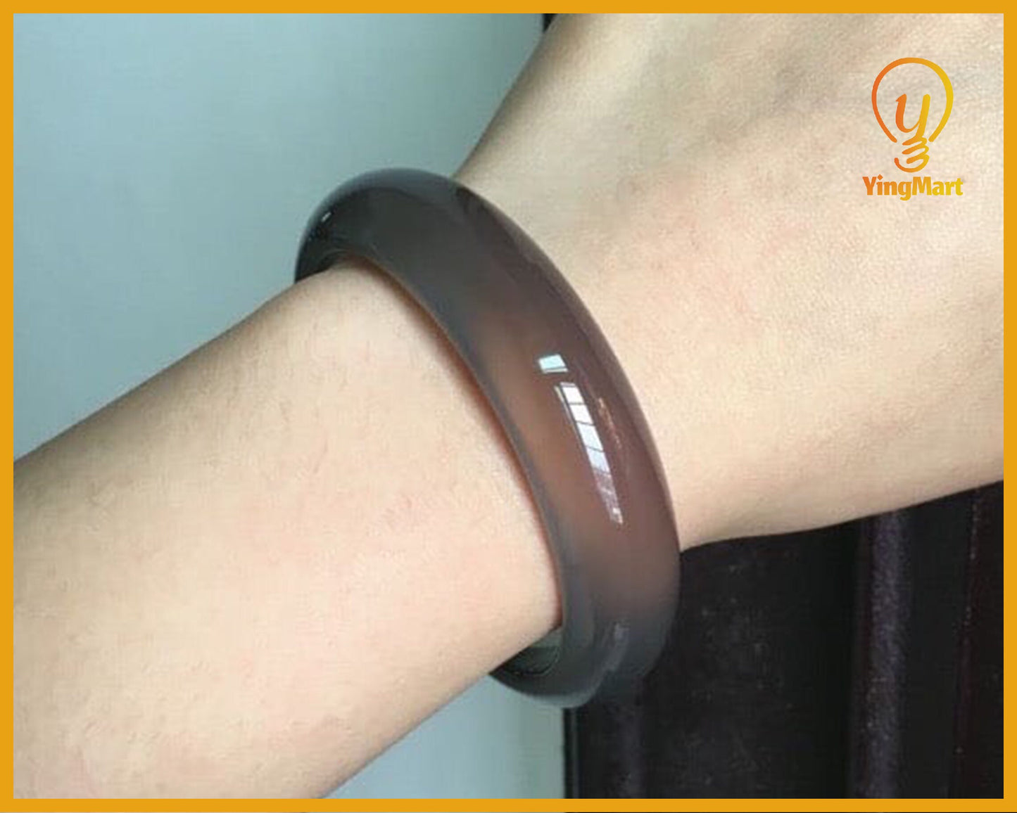 Yingmart 48mm-60mm 100% Natural Purple/Smoky Quartz Bangle Bracelet, Real Gemstone, Vintage Jewelry, New year gift, Gift for her