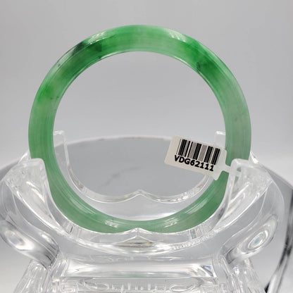 Yingmart 50-69mm Green Dark Spot Jadeite Jade Bangle, Real Gemstone Bracelet, Vintage Jewelry, Christmas Gift, Newyear