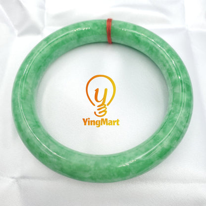 Green Jadeite Jade Bangle Bracelet 45–75mm | Vintage Gemstone Jewelry for Men – Mother's Day gift – Elegant Gift Bracelet for Sister Grandma