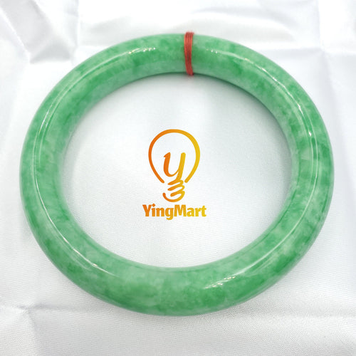 Green Jadeite Jade Bangle Bracelet 45–75mm | Vintage Gemstone Jewelry for Men – Mother's Day gift – Elegant Gift Bracelet for Sister Grandma