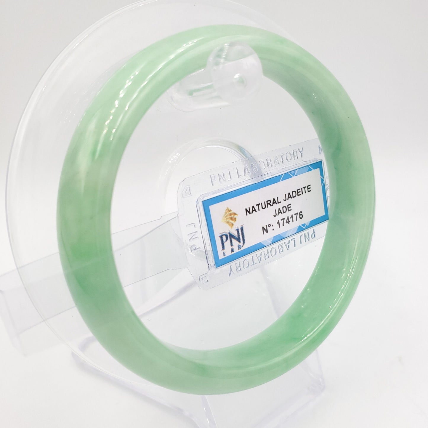 Yingmart 57mm PNJ174176 Certified Natural Color Green Natural Jadeite Bangle Bracelet,Real Gemstone,Jewelry,Accessories Gift for her