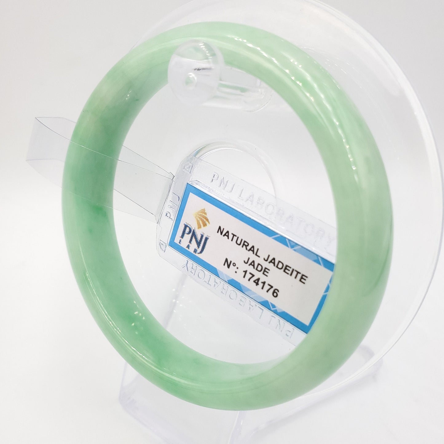 Yingmart 57mm PNJ174176 Certified Natural Color Green Natural Jadeite Bangle Bracelet,Real Gemstone,Jewelry,Accessories Gift for her