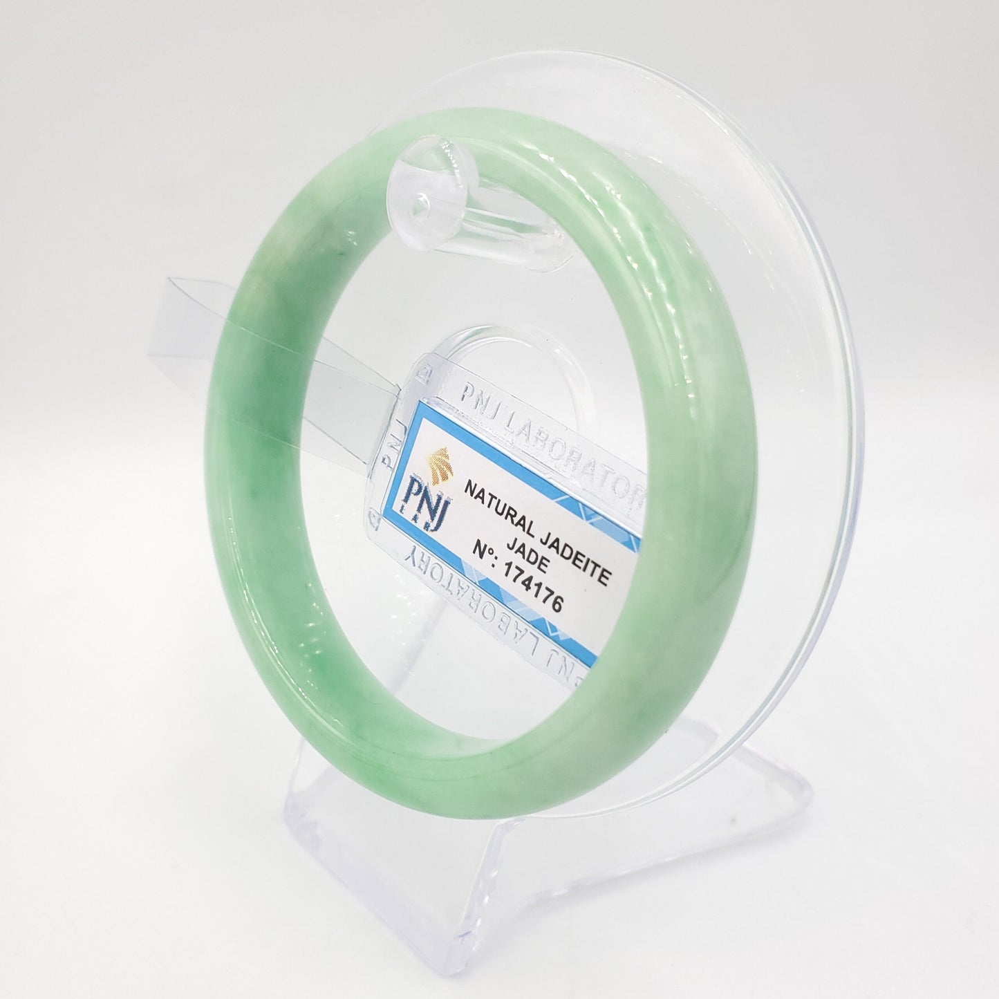 Yingmart 57mm PNJ174176 Certified Natural Color Green Natural Jadeite Bangle Bracelet,Real Gemstone,Jewelry,Accessories Gift for her