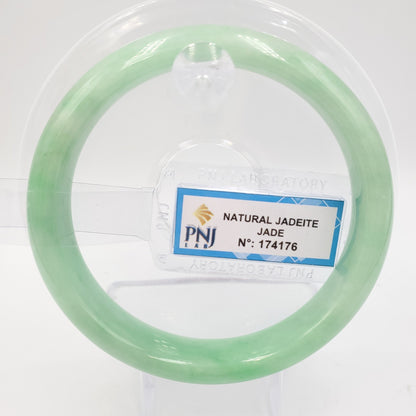 Yingmart 57mm PNJ174176 Certified Natural Color Green Natural Jadeite Bangle Bracelet,Real Gemstone,Jewelry,Accessories Gift for her