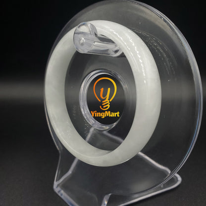 Yingmart 42-48mm Baby Size White Natural Jadeite Jade Bangle Bracelet, Real Gemstone Bracelet, Vintage Jewelry, Birthday Gift