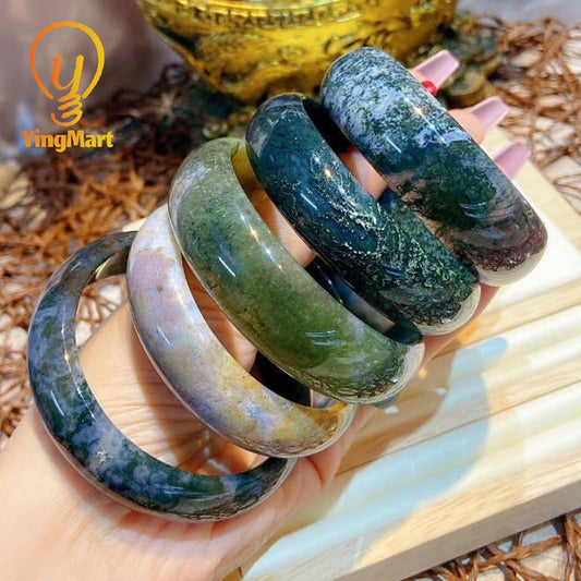 Yingmart 48-72mm Colorful Serpentine Thick Bangles Bracelets, Real Gemstone Bracelet, Vintage Jewelry, Christmas Gift, Newyear Gift