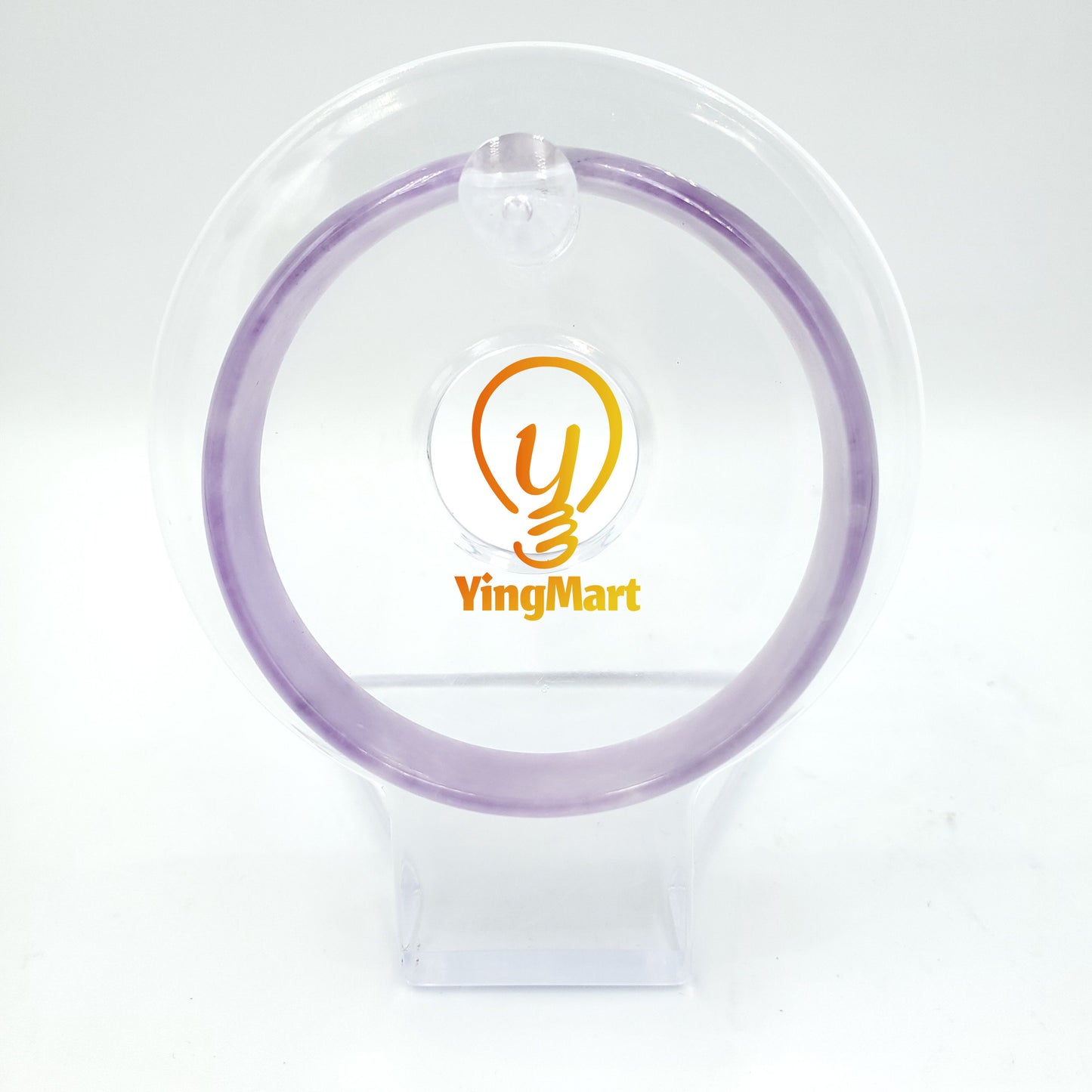 Yingmart 48-58mm Ice Purple Natural Jadeite Jade Thin Bangle Bracelet, Elegant Princess bangle for Female Girlfriend, Vintage Jewelry