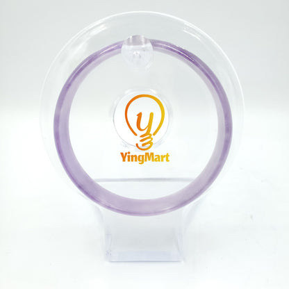 Yingmart 48-58mm Ice Purple Natural Jadeite Jade Thin Bangle Bracelet, Elegant Princess bangle for Female Girlfriend, Vintage Jewelry