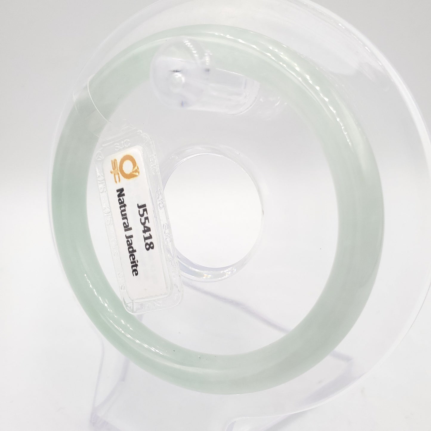 Yingmart 51mm SJC J55418 Certified Genuine Green Natural Jadeite Jade Bangle Bracelet, Real Gemstone, Jewelry,  Gift for her,Accessories