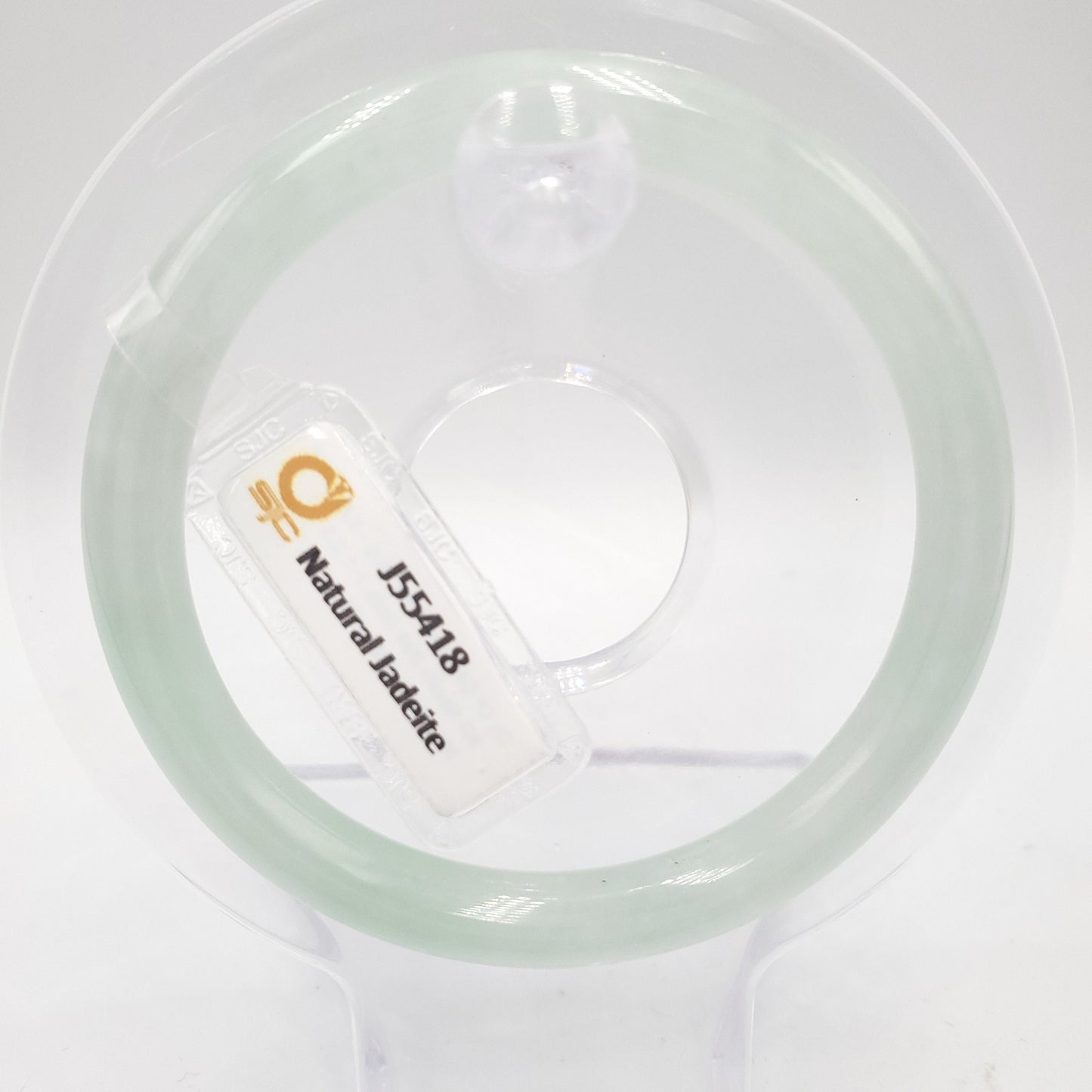 Yingmart 51mm SJC J55418 Certified Genuine Green Natural Jadeite Jade Bangle Bracelet, Real Gemstone, Jewelry,  Gift for her,Accessories