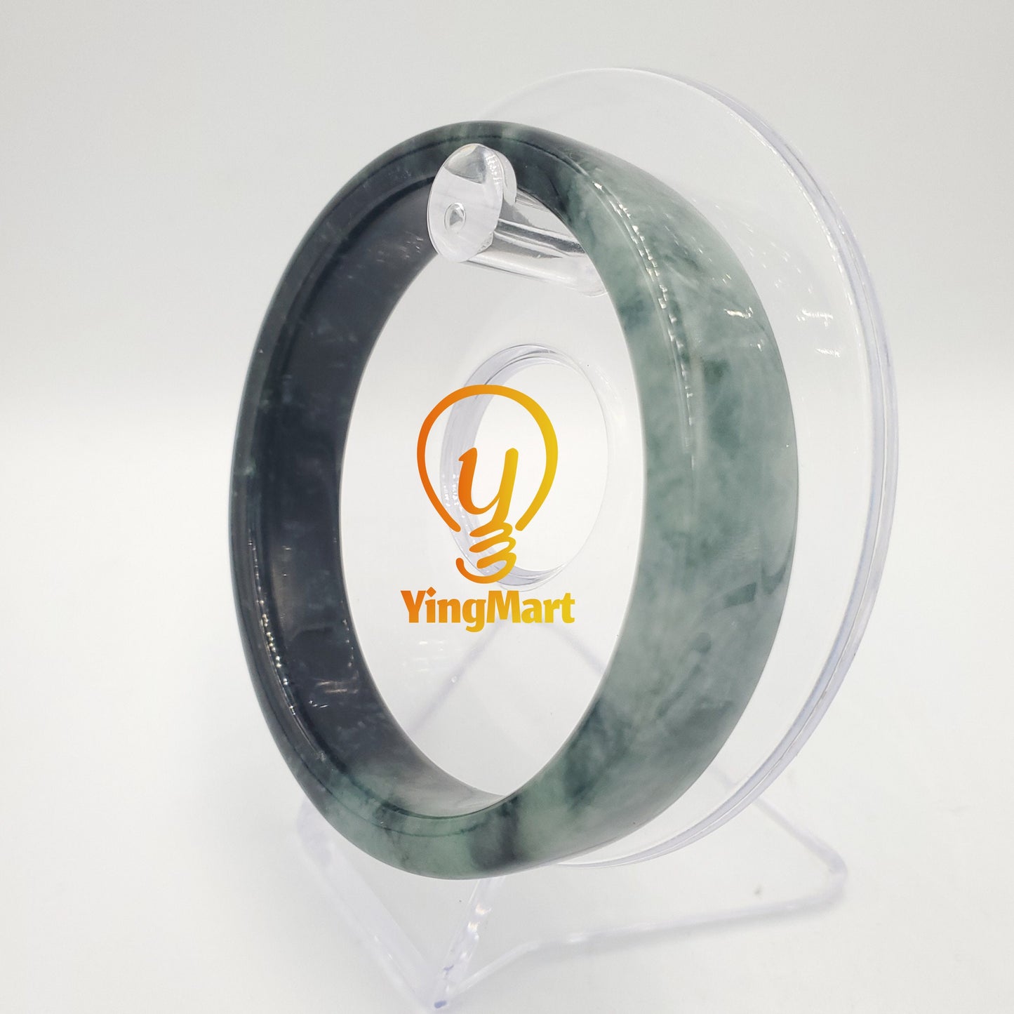 Yingmart 50 to 60 mm Natural Jadeite Jade Square Shape Bangle Bracelet, Real Gemstone, Vintage Jewelry, Gift for her, Accessories